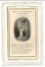 Pious image with flaps.The happiness of the religious vocation.Great condition.