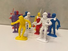 Lot 10 figurine astronaute vintage Bazar Toy Space plastic astronaut espace 70'