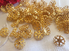 Lot of 10 Watermarked Metal Rhinestone Buttons Bead Cr Workshop Stylist T17