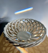 Eucalyptus Stoneware Oven Basket Williams Sonoma 10"x4.5" Oval Lattice Pottery