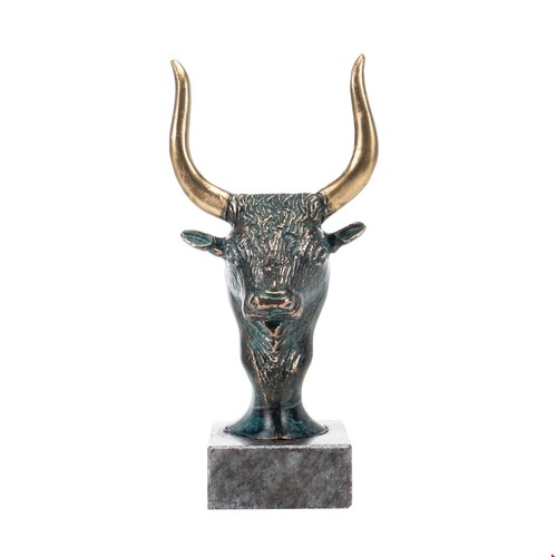 Statue taureau tête de - tête,