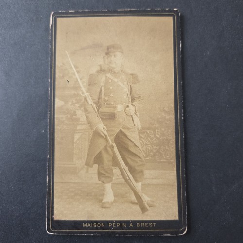 Photo cdv militaire soldat - cdv,