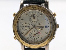 Montre à quartz HONDA World Timer 5T52-7A60 par Seiko Dual Time Alarm Gold...