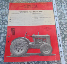 Prospectus brochure  tracteur  FIAT mod 600