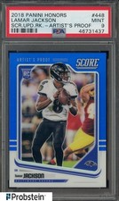 2018 Panini Honors Score Update Artists Proof #448 Lamar Jackson RC /35 PSA 9