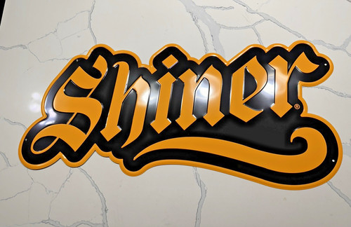 Shiner bock metal - beer, sign