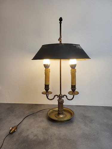 Lampe bouillote bronze abat - en,