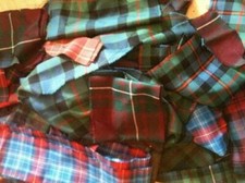 Patches En Tartan Écossais Tailles Mixtes Chutes Par Poids Laine 1kg 2kg 250g