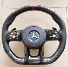 Mercedes AMG Steering Wheel - Carbon Trim, Red Stitching, Plug & Play