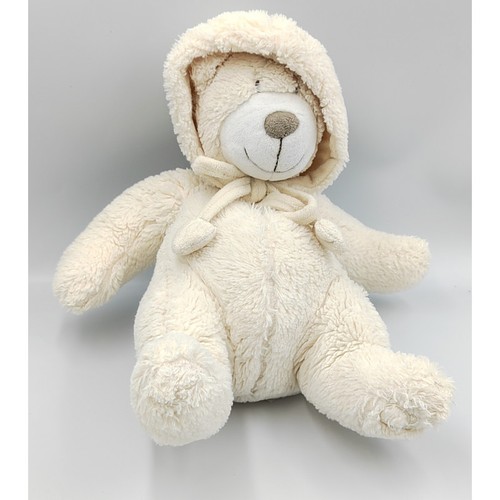 Doudou peluche ours blanc