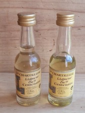 2x mignonnettes Chartreuse 9ème centenaire 2001 2002 Liqueur miniature bouteille