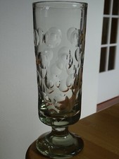 1 OLD LARGE ABSINTHE GLASS BEER PELLET GLASS BLOW 19 EME ht 22 cm