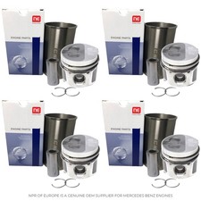 PISTON & RINGS WITH LINERS SET FOR PEUGEOT XUD9 TE TF TURBO 83MM 4 CYLINDER SET
