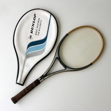 Raquette Tennis ancienne -DUNLOP JOHN Mc ENROE Manche L 4 Housse Carbon graphite