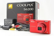 [Near MINT Box] Nikon Coolpix S6200 Red 16.0MP 10x Digital Camera From JAPAN