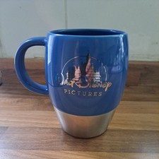 Walt Disney Pictures Mug Logo Blue Travel Coffee Mug