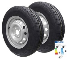 2X Roue Complète 155/80R13 84N 100X4 155 R 13 Jante De Remorque 4Jx13 Pneus