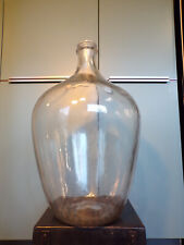 ANCIEN BONBONNE VERRE-soufflé BLANC 25 LITRE DAME JEANNE-gros goulot