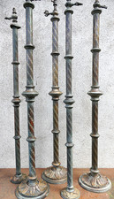 Bronze Empire Restauration XIXe ancien bec de gaz  Shabby Chic lampe plafonnier