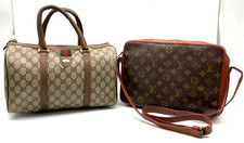 Auth Gucci GG Supreme  Sherry line Bag /LV Monogram Sac Bandouliere Set NS100271