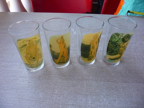 Lot verres pin up - lot, de