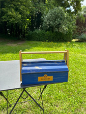 Wooden case for Champagne bottle Pommery style tool box,