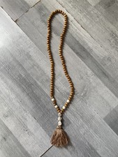 Collier bohème perle bois - bohème,