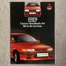 Mitsubishi Colt 1988-90 UK Market Sales Brochure 1300 GL 1500 GLX 1600 GTi