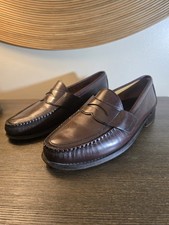 SEBAGO Handsewn MEN'S BURGUNDY LEATHER Classic Penny Loafers Sz 10 Great Cond. 