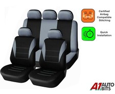 Housses de Siège Protecteurs Noir Gris Set Tissu Pour Opel Corsa Astra Insignia