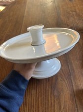 Présentoir & Assiette Montée & Plateau sur Pied Porcelaine Blanche XIX Eme