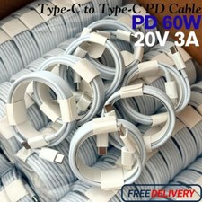 Lot 60W USB-C to USB-C Cable 3/6Ft PD Fast Charger Cord For Samsung iPhone 15 16