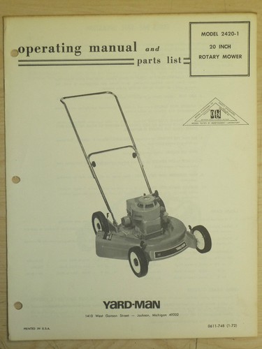 Vintage yard man rotary - 20",