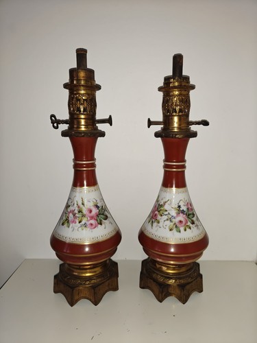 Paire lampe huile en - paire, à