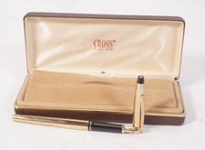Vintage Cross Fountain Pen With 14K 585 Gold Etc. 10K Rolled Case Full Lot