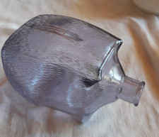 TIRELIRE COCHON RARE MODELE EN VERRE COLORE LONGUEUR 12CM