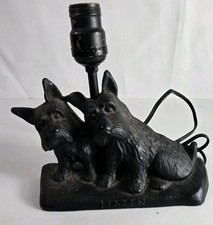 Vintage 1930s Cast Iron Art Deco Scottie Dog Lamp #RMCM41