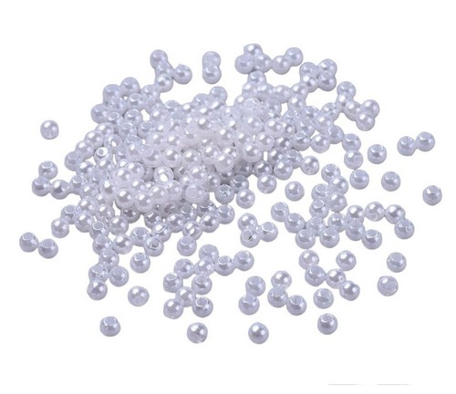 500 perles nacrees - nacrees, blanche