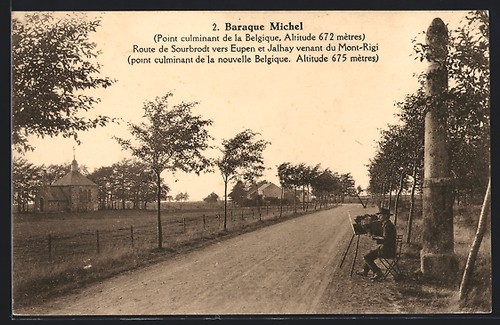 Cpa baraque michel route de - baraque, michel,