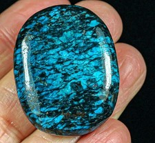 61Ct Kingman Spiderweb Blue Turquoise Cab Specimen  SKM51