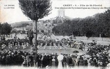 CPA 26 CREST FETE DE SAINT FERREOL A GYMNASTICS SEAL AT THE FIELD OF MARS (