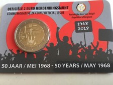 2 EURO BELGIQUE 2018 50 ANS MAI 68 COMMEMORATIVE NEUVE VERSION PAYS BAS