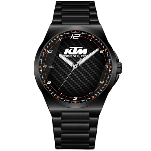 Montre noire acier fan - acier,