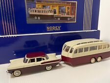 SIMCA CHAMBORD ET CARAVAN HENON BORDEAUX/CREAM NOREV 1/43 MADE IN FRANCE