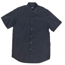 Antony of London Chemise Manche courte 100% Coton Noir Taille L Homme