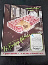 1949 VI SPRING OVERLAY MATTRESS VINTAGE ADVERTISING ERA