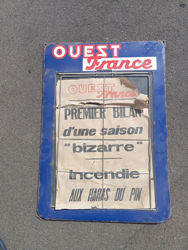 Ancienne plaque emaillee - ancienne, ouest