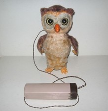 HOOTY THE OWL ALPS #7513 JAPAN 1960s MECHANICAL OWL BATTERY OPERATED