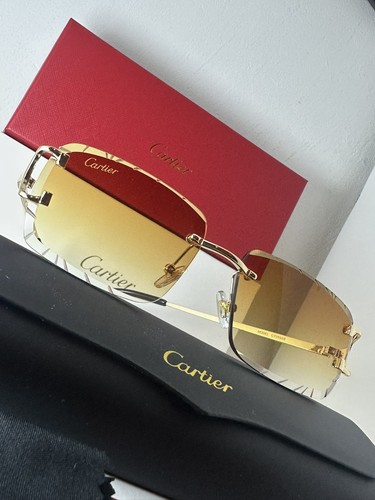 Lunette cartier jaune doré - lunette,