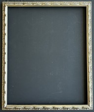 Cadre Moderne Bois Argenté Style Art Déco Vue 49 x 40 cm, Feuillure 50 x 41 cm